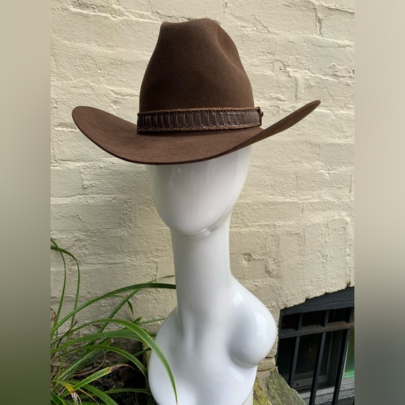 Stetson Stampede Cowperson Hat 7 1/8 in Chocolate - Picture 7 of 14